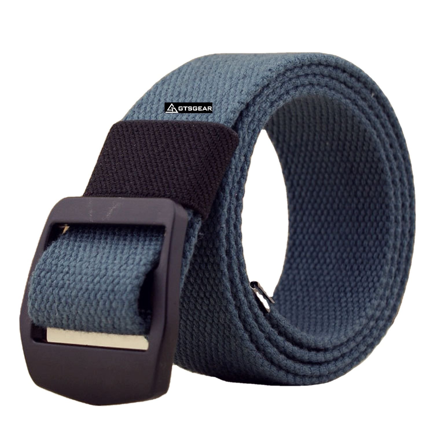 BL63 Simple 18 Colors sports buckle unisex canvas belt thin outdoor sports casual large size tactical canvas belt