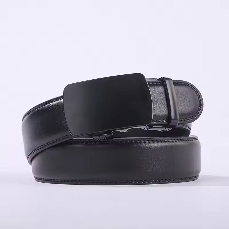 Hot Sale Men's Synthetic Leather Ratchet Dress Belt with Automatic Buckle For Gift