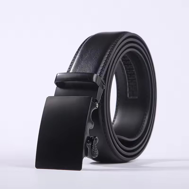 Hot Sale Men's Synthetic Leather Ratchet Dress Belt with Automatic Buckle For Gift