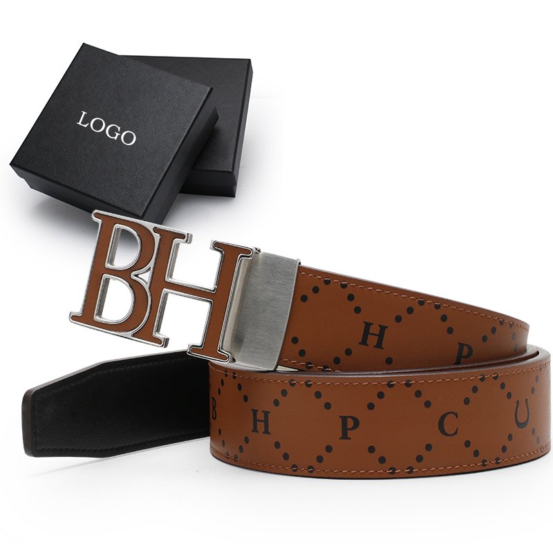 New arrival mens genuine leather belts custom stainless steel belt buckle man belts leather