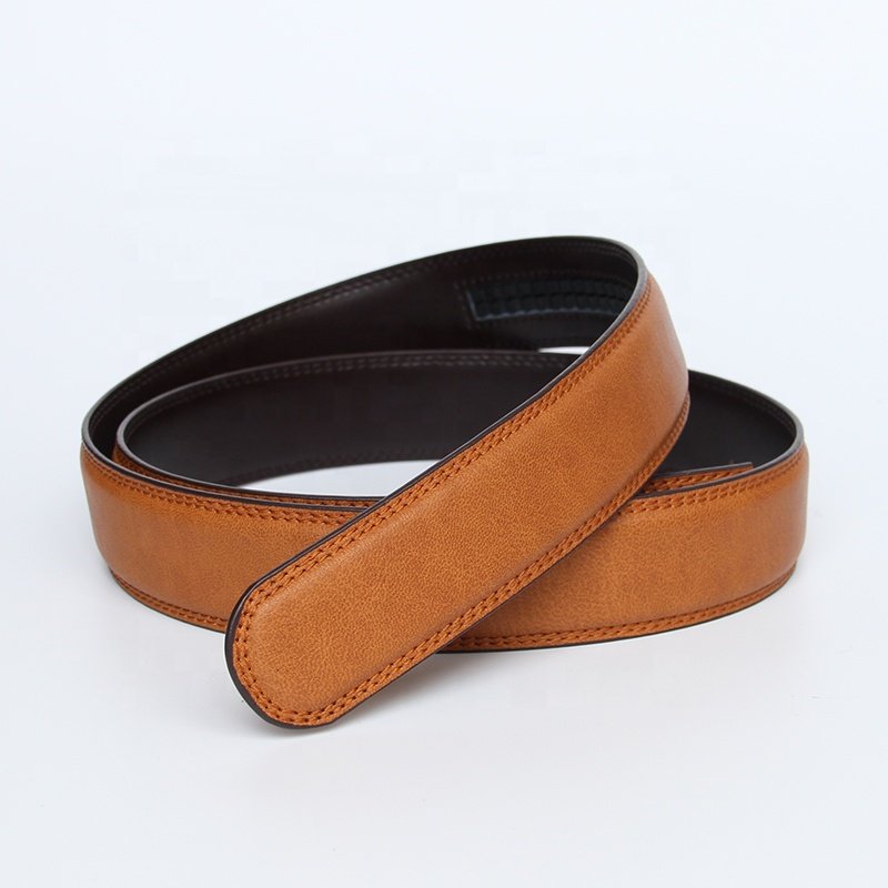 Wholesale Multi Color Business Casual Genuine Leather Men's Ratchet Belts without Buckles