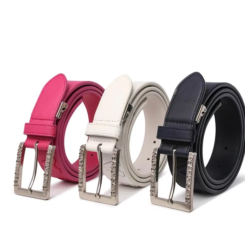 2024 Hot selling High quality PU leather belt with pin buckle black Vegan leather casual style belt for men
