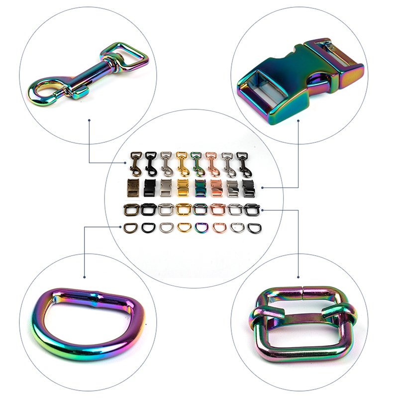 Custom Dog Collar Set Hardware High Quality Quick Side Release Buckle Manufacturer Wholesale 25mm Zinc Alloy Custom Color 50pcs