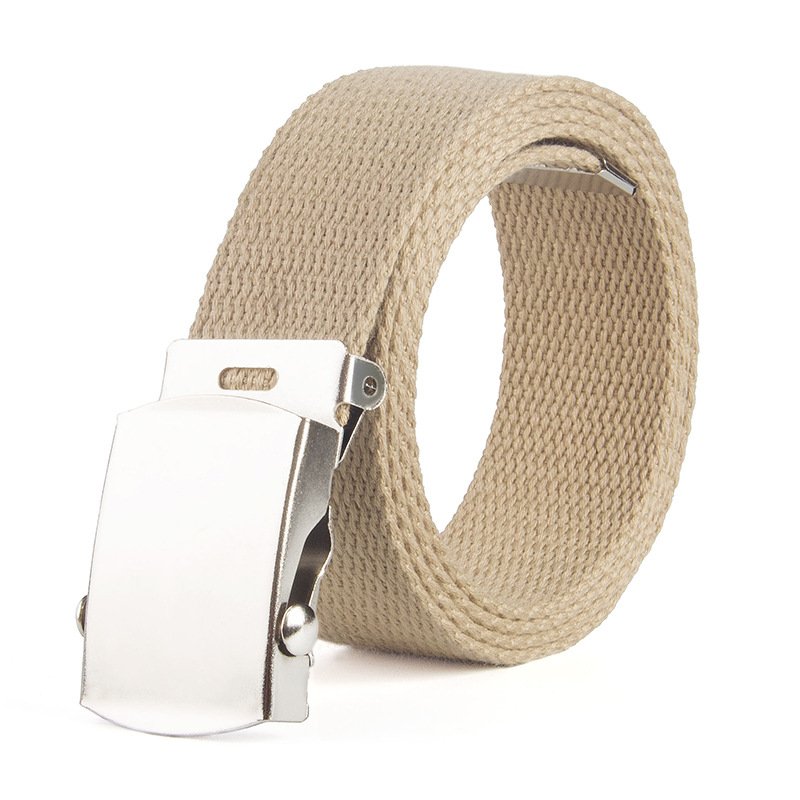 Steel Metal Buckle Cotton Canvas Fabric Belt Daily Sports Casual Breathable Students New semester Training Belt