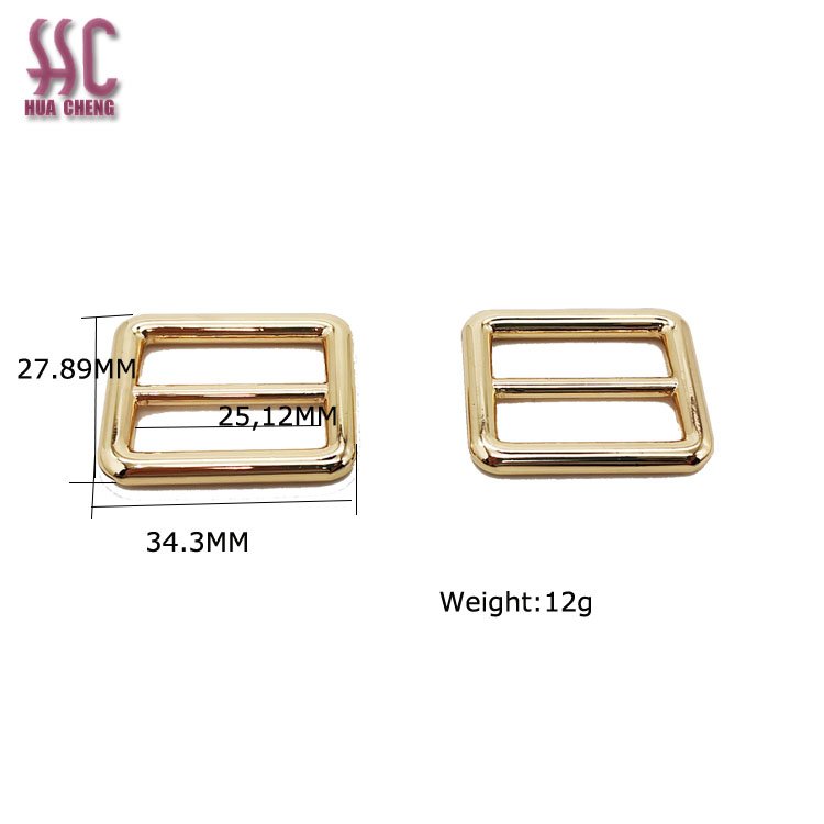 25mm 32mm 35mm Inner Size Tri-Glide Slider Adjust Buckles hanging plating square belt Buckle Adjustable For Bag