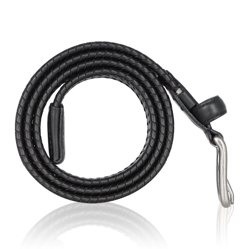 Factory wholesale genuine leather men belt pin buckle woven belt real leather belts for men