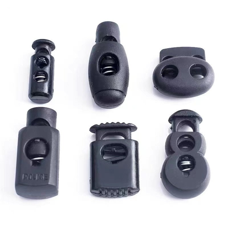 6mm plastic spring buckle elastic cord stopper aluminum