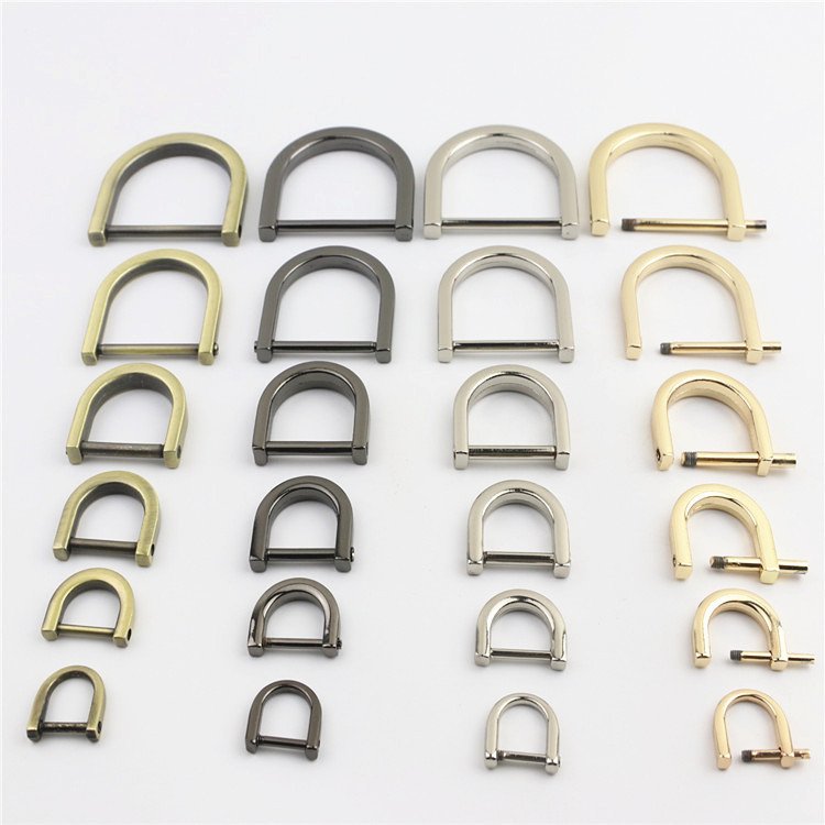 10mm Bag accessories Hardware buckle metal shoulder strap adjustment Book Buckle Horseshoe Detachable D buckle