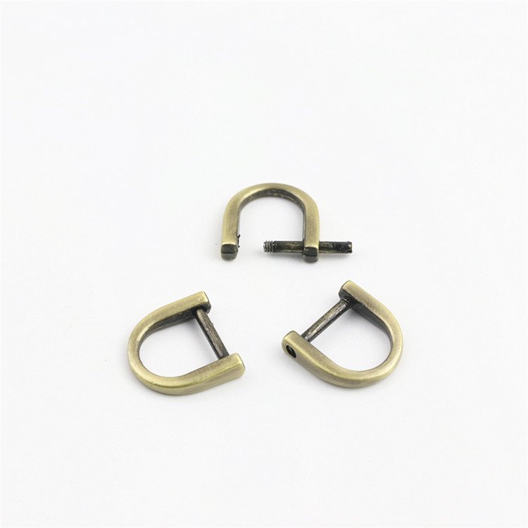 10mm Bag accessories Hardware buckle metal shoulder strap adjustment Book Buckle Horseshoe Detachable D buckle