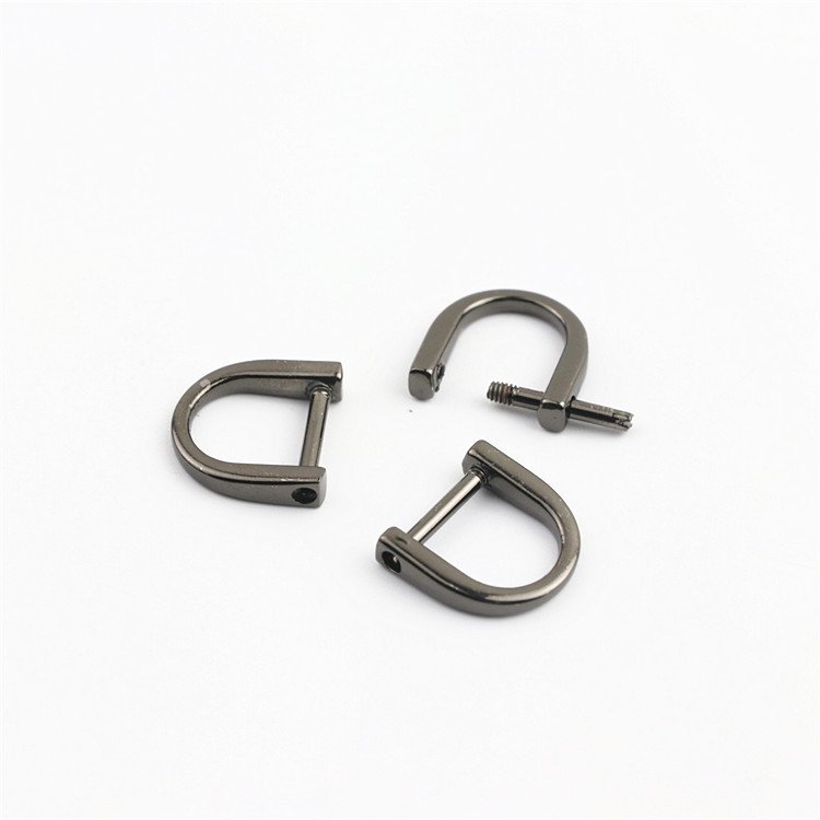 10mm Bag accessories Hardware buckle metal shoulder strap adjustment Book Buckle Horseshoe Detachable D buckle
