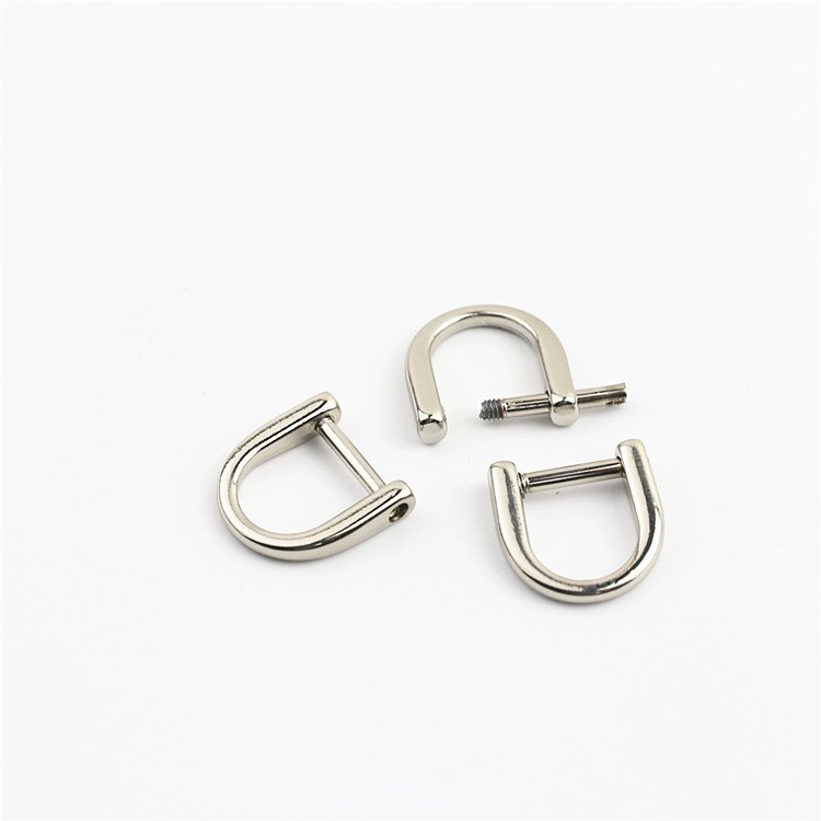 10mm Bag accessories Hardware buckle metal shoulder strap adjustment Book Buckle Horseshoe Detachable D buckle