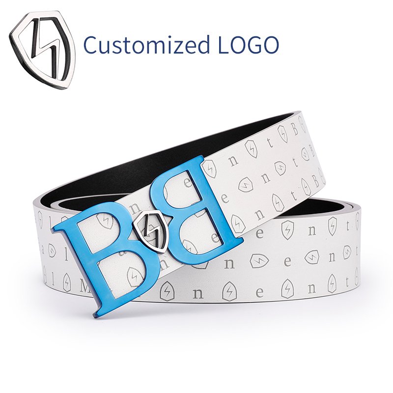 Famous brands designer custom stainless steel belt buckle man cowhide leather belt leather belt for men