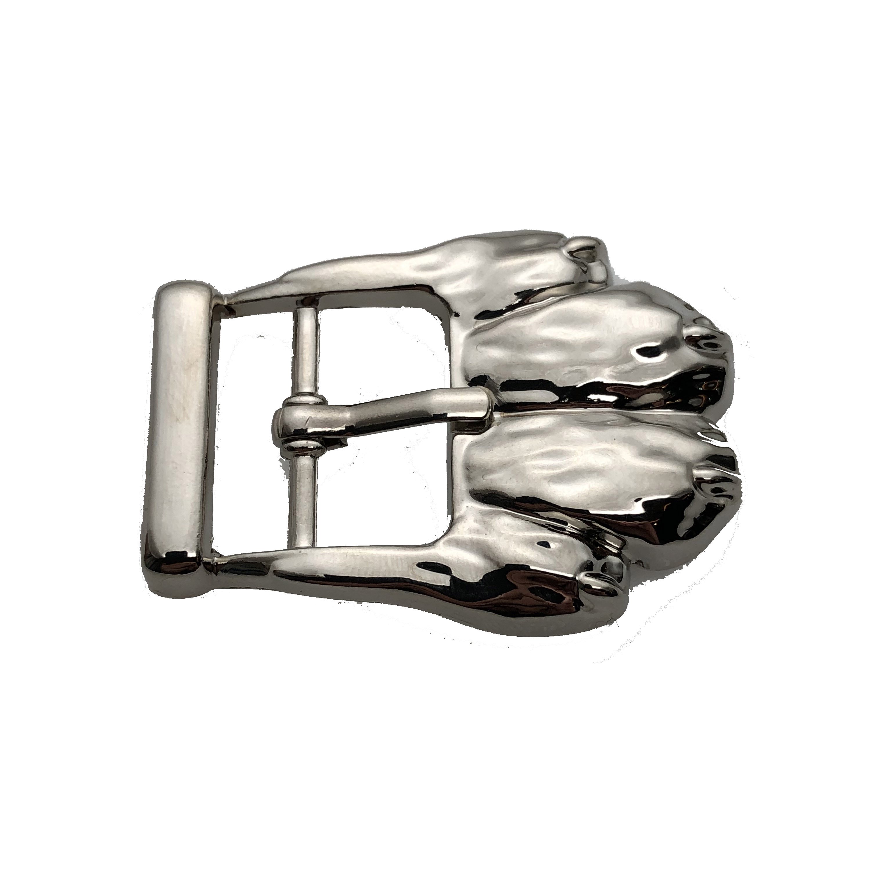 High Quality OEM/ODM Custom Logo Plating Antique Brass Silver Alloy Metal Center Bar Pin Belt Buckle
