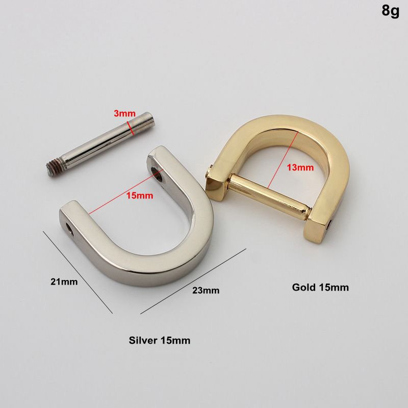 zinc 15 25mm 40mm 1" metal black gun hardware double zipper flat weld on screw opening d-ring set brass d ring buckle for bag
