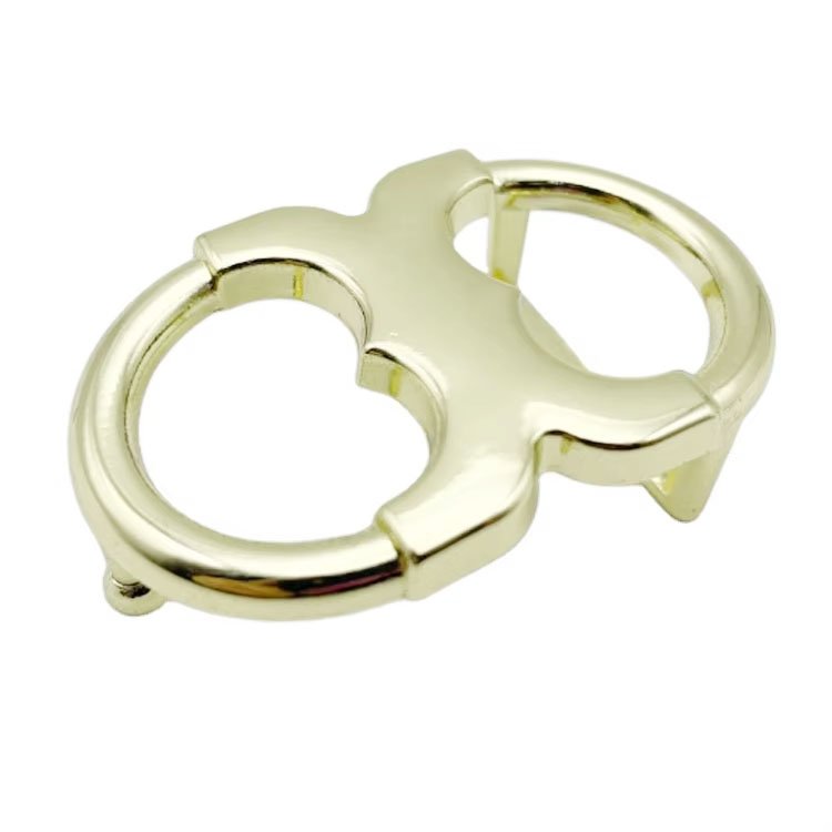 Fashion leisure style men belt buckle gold color letter logo only zinc alloy metal belt buckles for decoration