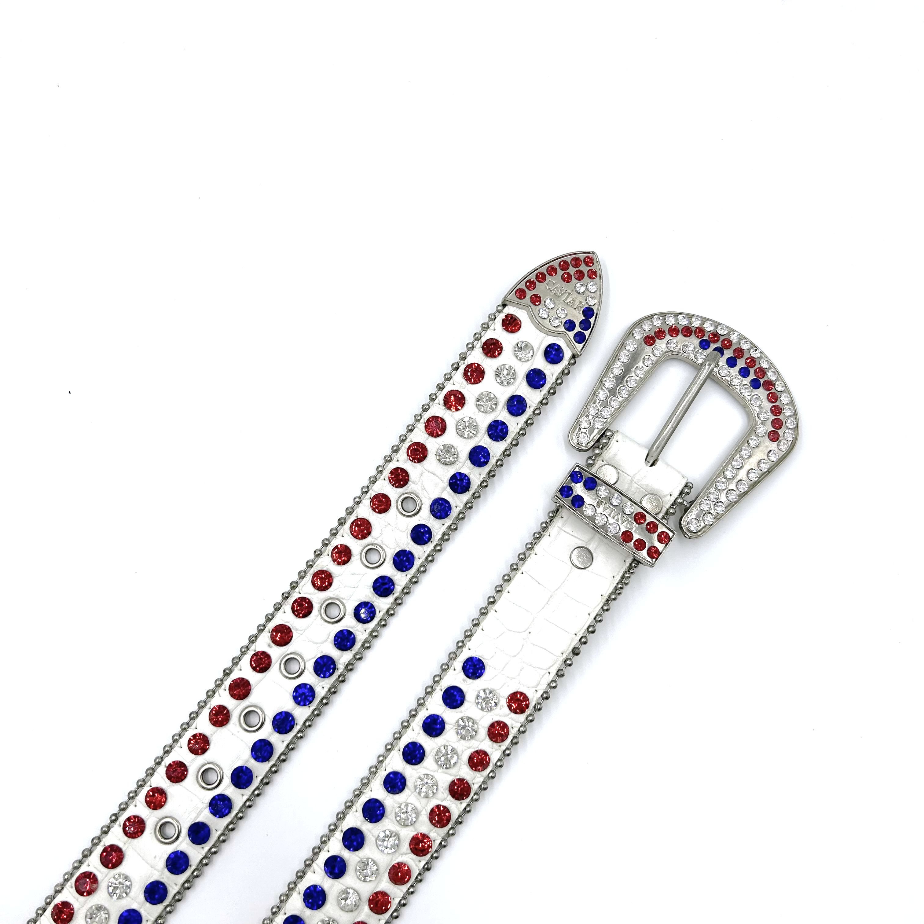 New design Fashion blingbling diamond girl belt with alloy buckle for men and women colorful pu diamond Rhinestone belt