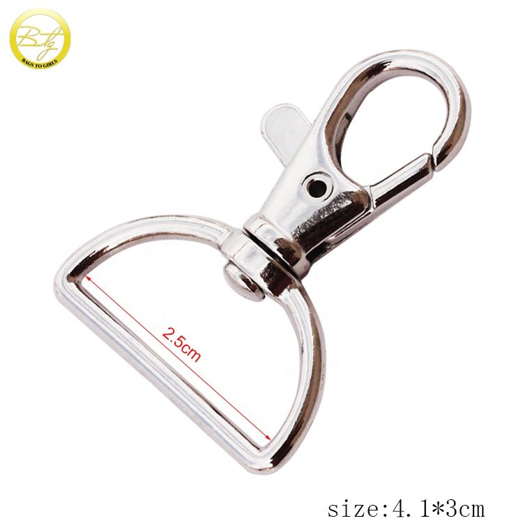 Wholesale silver color metal hook making snaphookrelease buckle for dog key chain