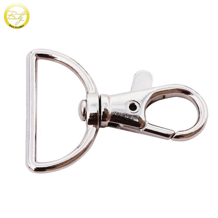 Wholesale silver color metal hook making snaphookrelease buckle for dog key chain