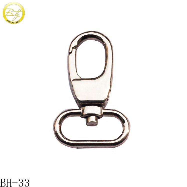 Wholesale silver color metal hook making snaphookrelease buckle for dog key chain