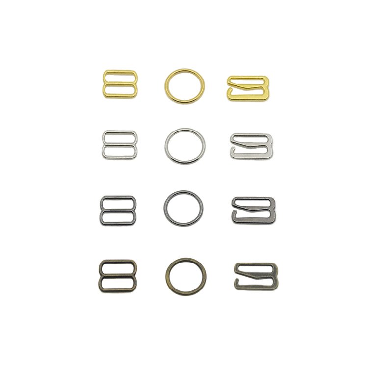 Wholesale Metal Lingerie Hardware Bra Fasteners 8 Shape Hook Bra Sliders 8mm