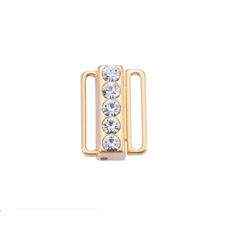 Eco-friendly swimwear rings and slider metal 8 shape adjustable buckle