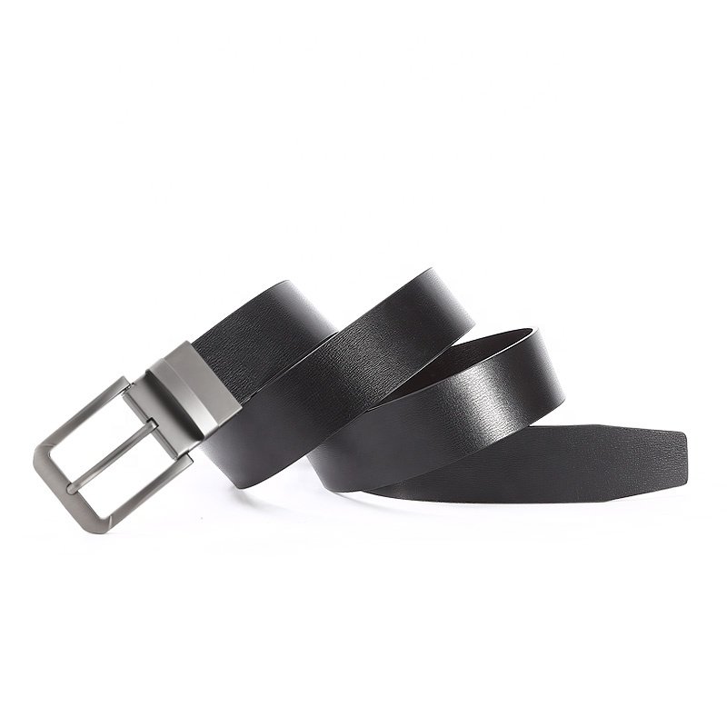 2024 New Design Man Belt Reversible Buckle Black Strap TPU Strap Needle Belt Male Belt for Jeans 120cm 130cm