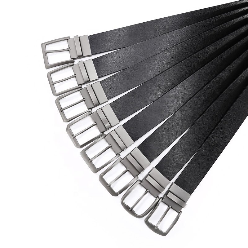 2024 New Design Man Belt Reversible Buckle Black Strap TPU Strap Needle Belt Male Belt for Jeans 120cm 130cm