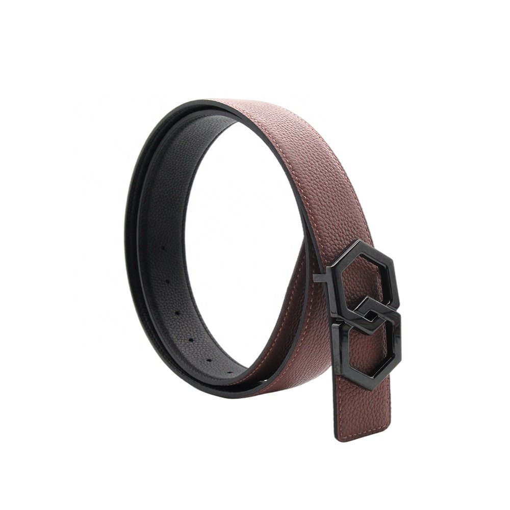 Reversible Black & Brown Genuine Leather Belts For Men With Custom Luxury Stainless Steel Buckles