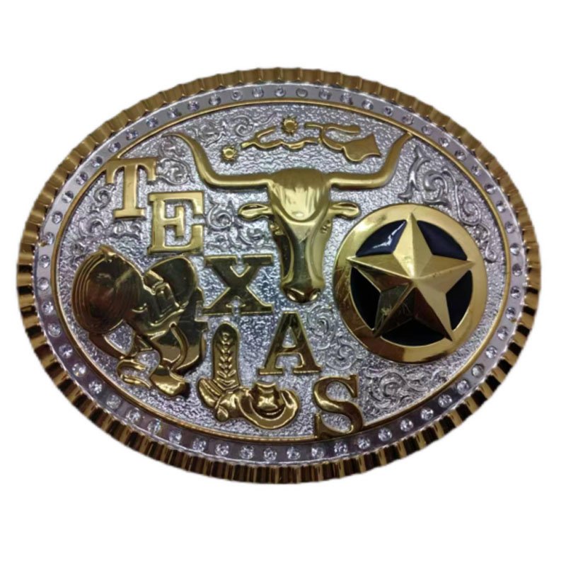 Wholesale hot sale stock Western Oval Shaped Antique Belt Buckle