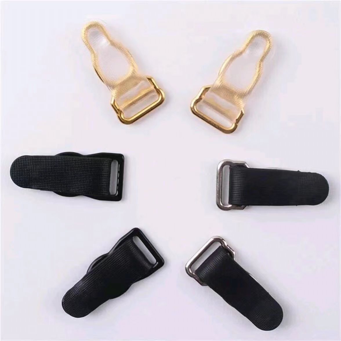 New Design Gourd Button High Quality Sexy Underwear Garter Buckle Adjusting Alloy Metal Suspender Garter Clips