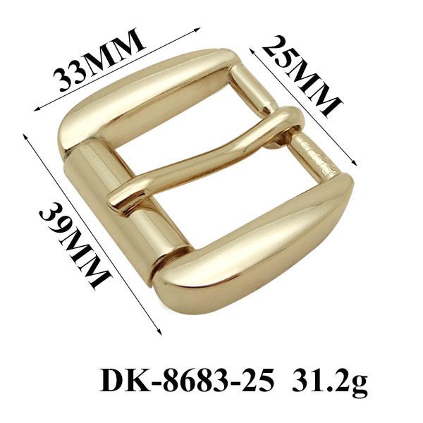 1 Inch Inner Width Gold Tone Single Prong Buckle With Roller Tube for Waist Belts Women Ladies Dress