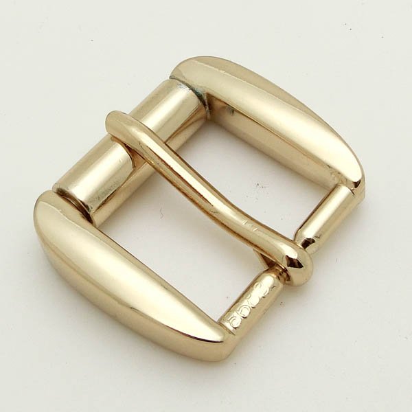 1 Inch Inner Width Gold Tone Single Prong Buckle With Roller Tube for Waist Belts Women Ladies Dress