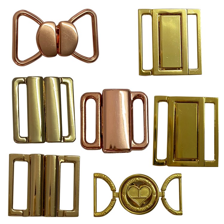 Eco Friendly Zinc Alloy Bra Front Clip Buckles High Quality Front Closure For Coat