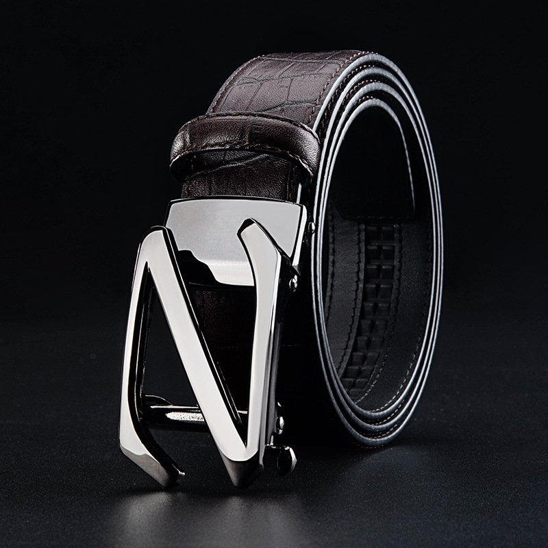 New high-quality men's business belt Pure cowhide leather Letter Z automatic buckle business belt for men Premium gift box
