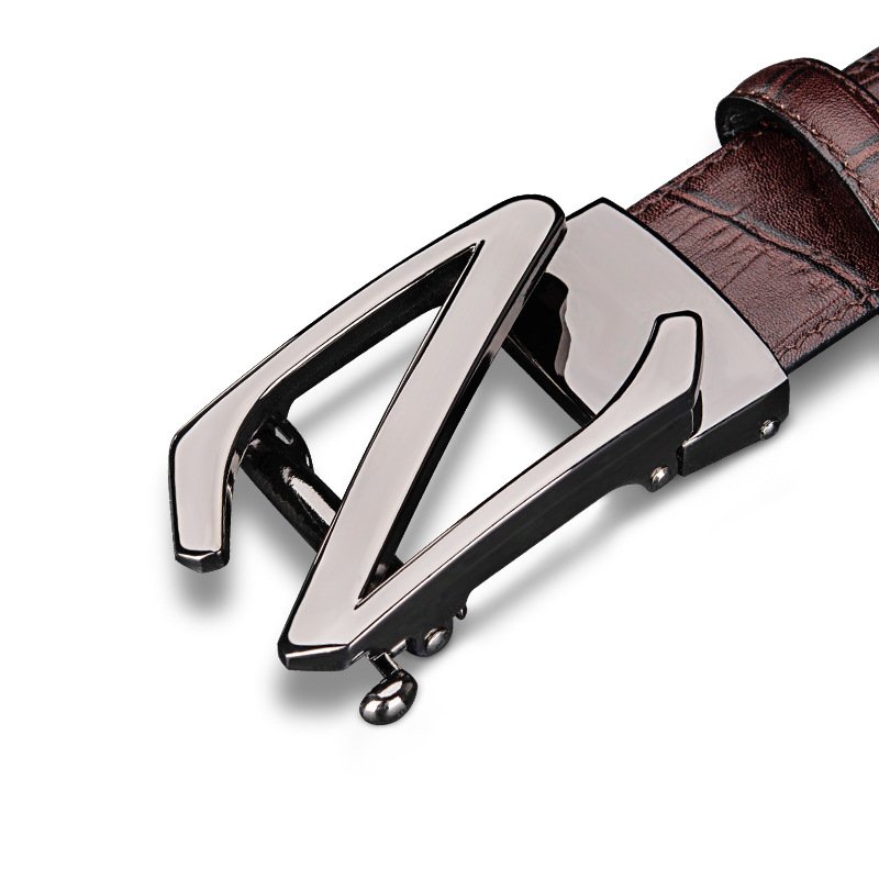 New high-quality men's business belt Pure cowhide leather Letter Z automatic buckle business belt for men Premium gift box