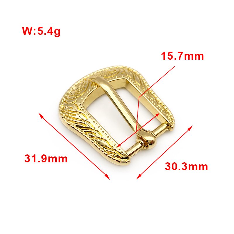 Wholesale gold carve patterns custom logo metal clasp pin buckle of belt