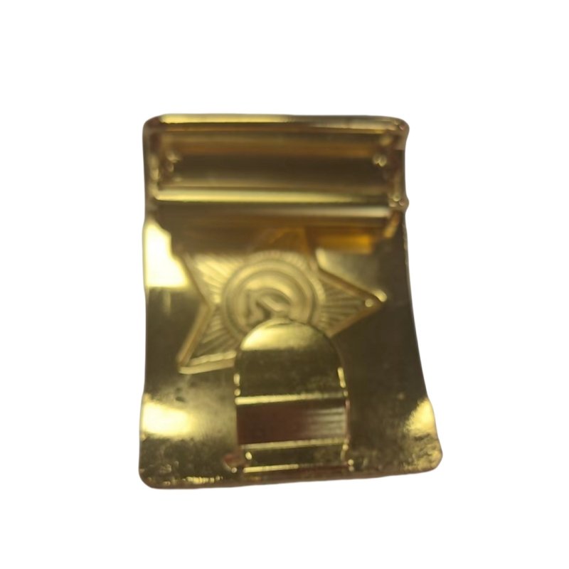 China Factory Custom Metal Brass Shinny Gold Color Smooth Marines Buckles Belt Buckle Webbing Belt Buckles