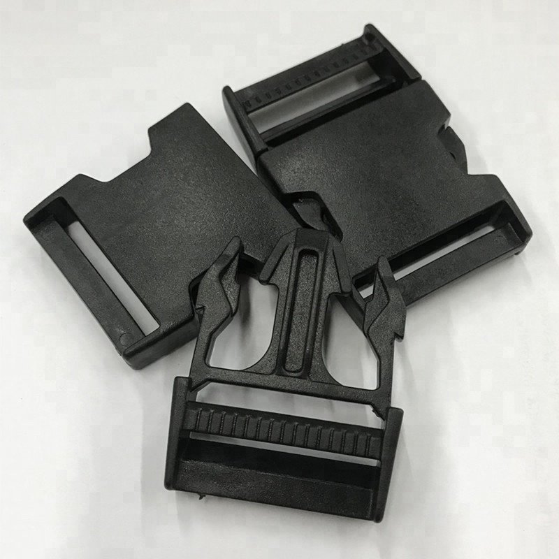 High quality black strap webbing buckle side quick release bag custom plastic belt buckle