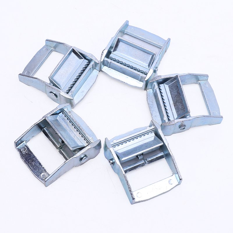 38mm Heavy Duty Metal Black Ratchet Trimming Clip Belt Cam Buckle