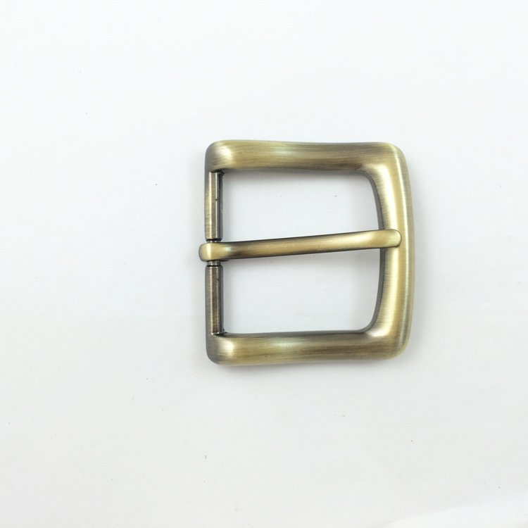 2024 high quality wholesale custom brass brush belt pin buckle for leather belt