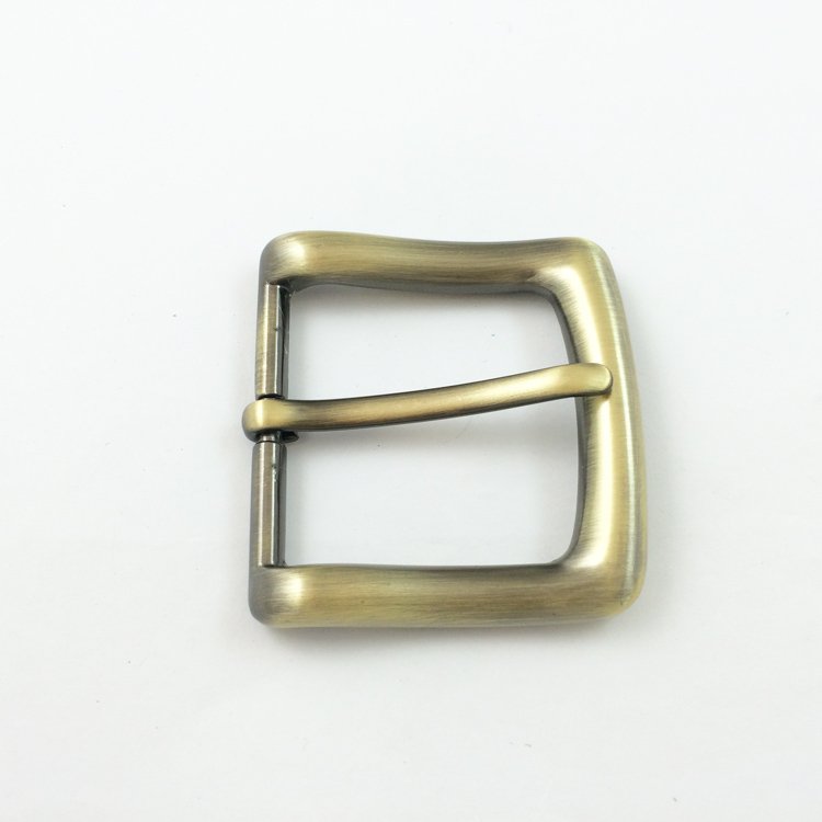 2024 high quality wholesale custom brass brush belt pin buckle for leather belt