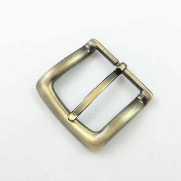 2024 high quality wholesale custom brass brush belt pin buckle for leather belt
