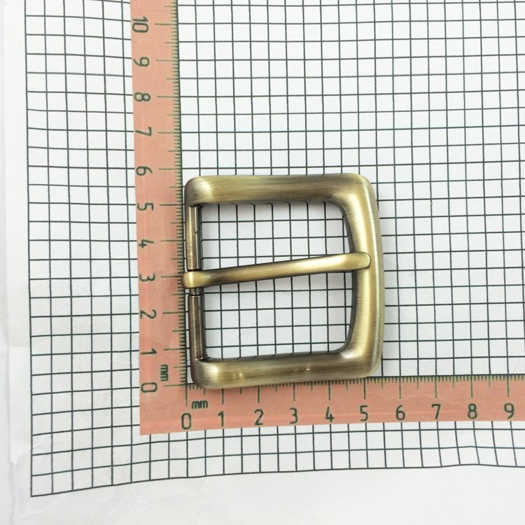 2024 high quality wholesale custom brass brush belt pin buckle for leather belt