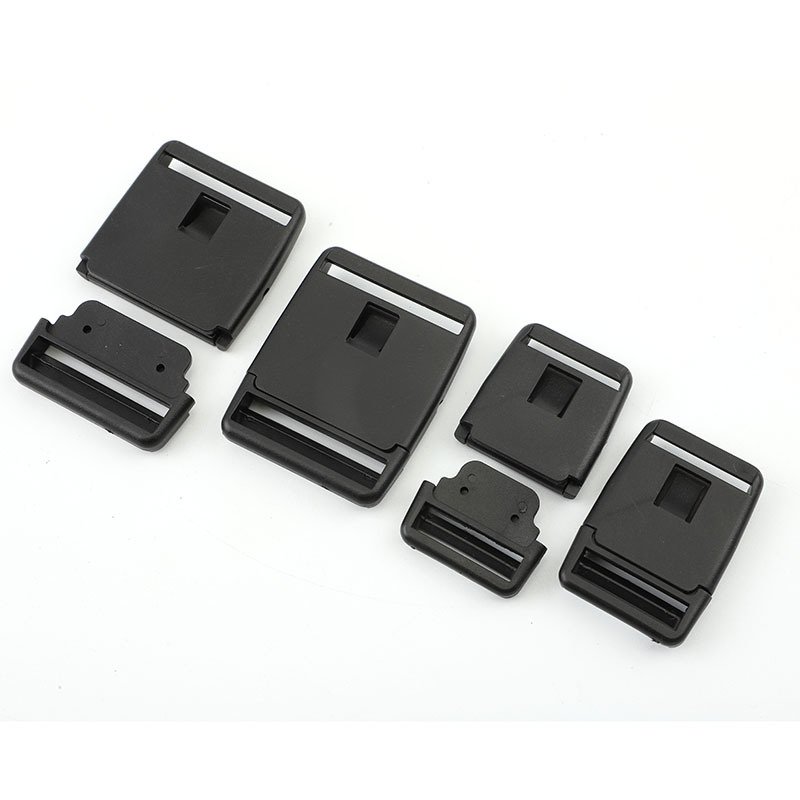 Adjustable 1 Inch 1.5inch Black Plastic Buckle Outdoor Backpack Webbing Strap for Luggage Handbags and Side Clip Release