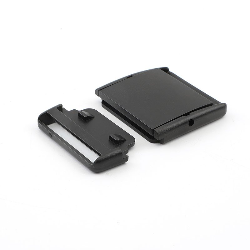 Adjustable 1 Inch 1.5inch Black Plastic Buckle Outdoor Backpack Webbing Strap for Luggage Handbags and Side Clip Release