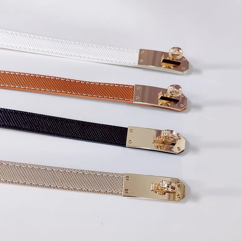 Fashion buckle adjustable thin waist belt with suit dress embellished waist belt women