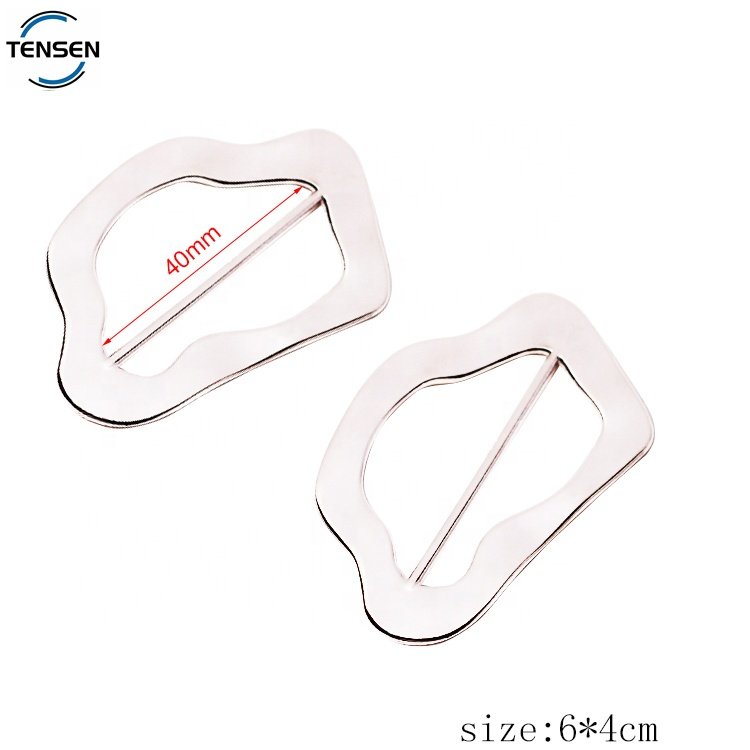 Wholesale underwear hardware manufacturer silver color swimwear metal ring alloy strap buckles for bra