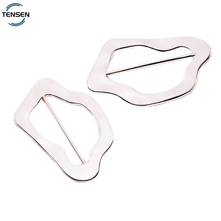 Wholesale underwear hardware manufacturer silver color swimwear metal ring alloy strap buckles for bra