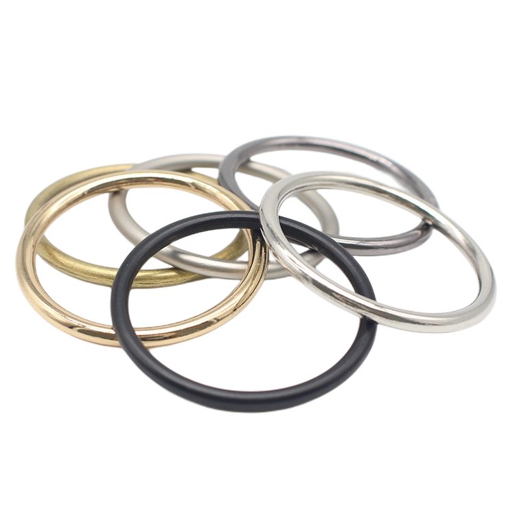 Factory basic metal O ring slider loop wire adjustable strap hook lock buckle closure fasten hardware for bag belt pet dag strap