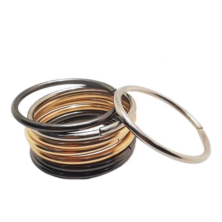 Factory basic metal O ring slider loop wire adjustable strap hook lock buckle closure fasten hardware for bag belt pet dag strap